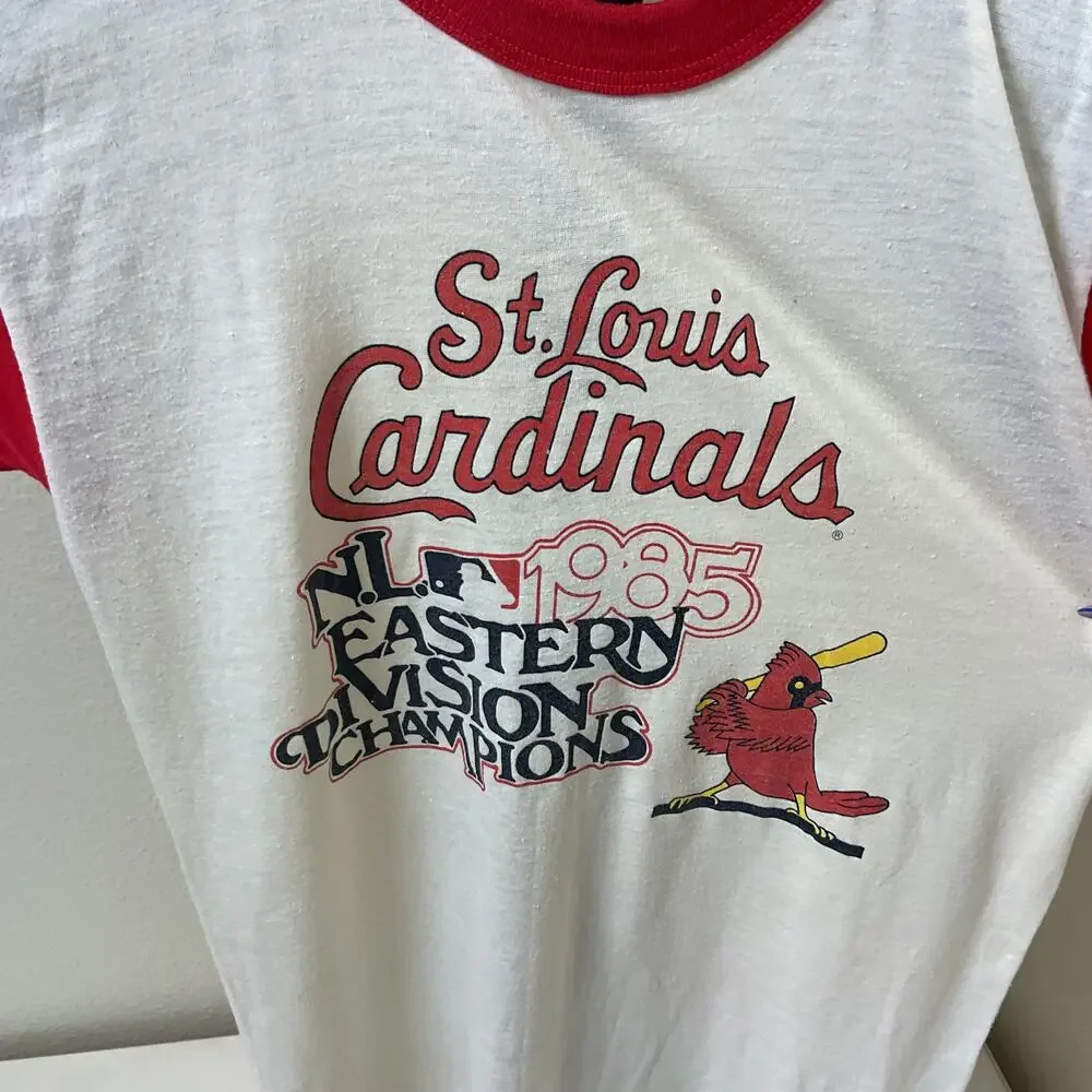 Vintage 1985 St.Louis Cardinals Eastern Divison Champions One Size T Shirt - Picture 2 of 7